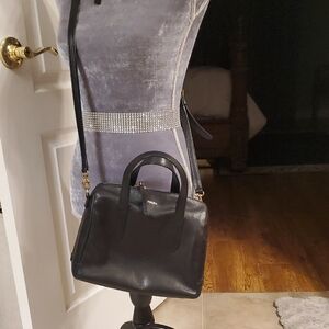 Black Leather Fossil Crossbody Bag